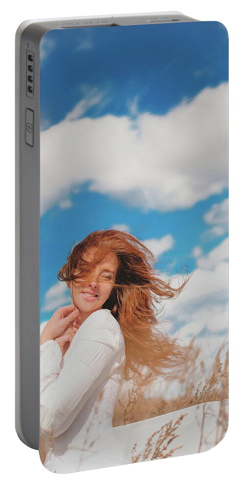 Russian Artists New Wave Portable Battery Charger featuring the photograph Dance with Wind by Vit Nasonov