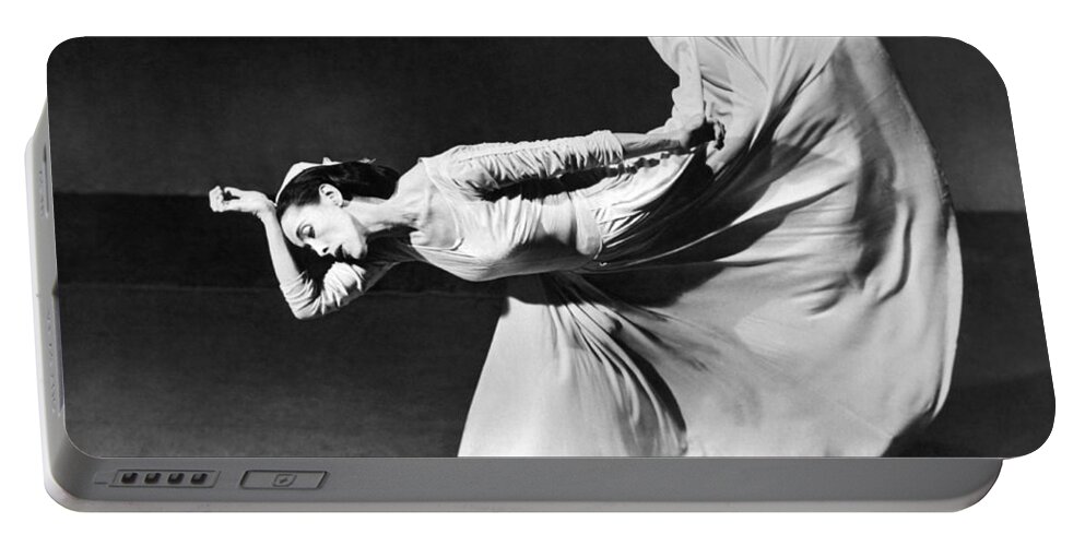 1 Person Portable Battery Charger featuring the photograph Dancer Martha Graham by Underwood Archives