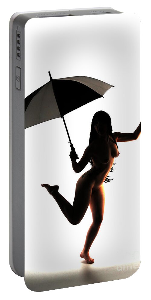 Artistic Portable Battery Charger featuring the photograph Dancing in the rain by Robert WK Clark