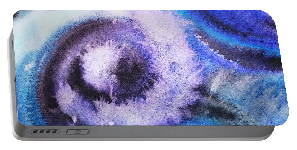 Abstract Portable Battery Charger featuring the painting Dancing Water IV by Irina Sztukowski