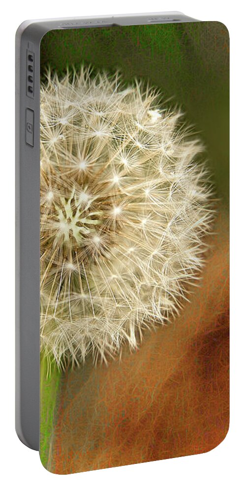 Dandelion Portable Battery Charger featuring the photograph Dandy Glow by Patricia Montgomery