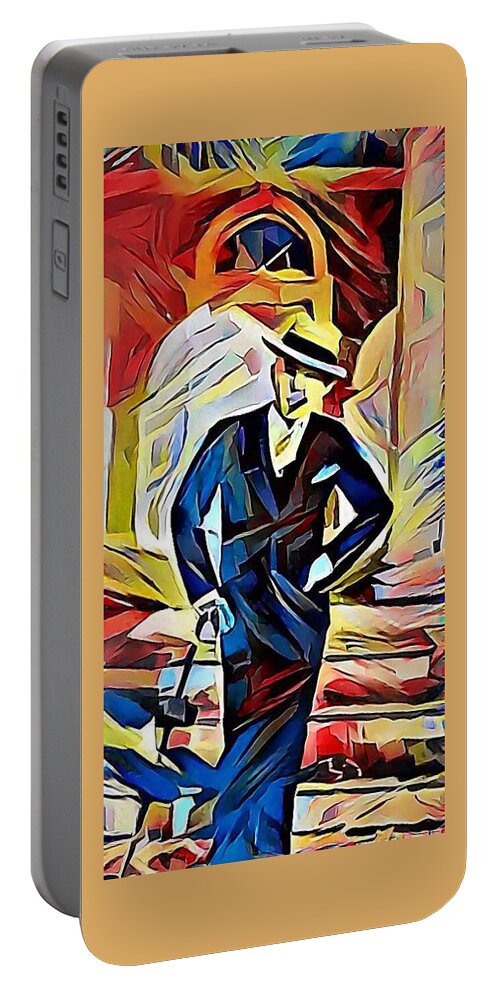 30s Portable Battery Charger featuring the photograph Dapper Dude by Gini Moore
