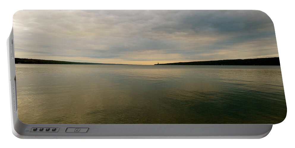 Lake Portable Battery Charger featuring the photograph Dark Lake by Azthet Photography