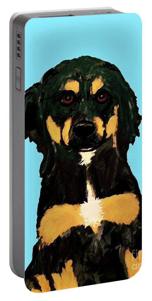 Pet Portable Battery Charger featuring the painting Date With Paint Sept 18 9 by Ania M Milo