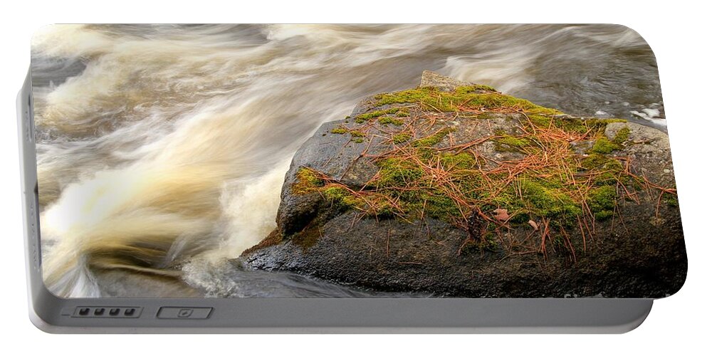 Waterfalls Portable Battery Charger featuring the photograph Dave's Falls #7442 by Mark J Seefeldt