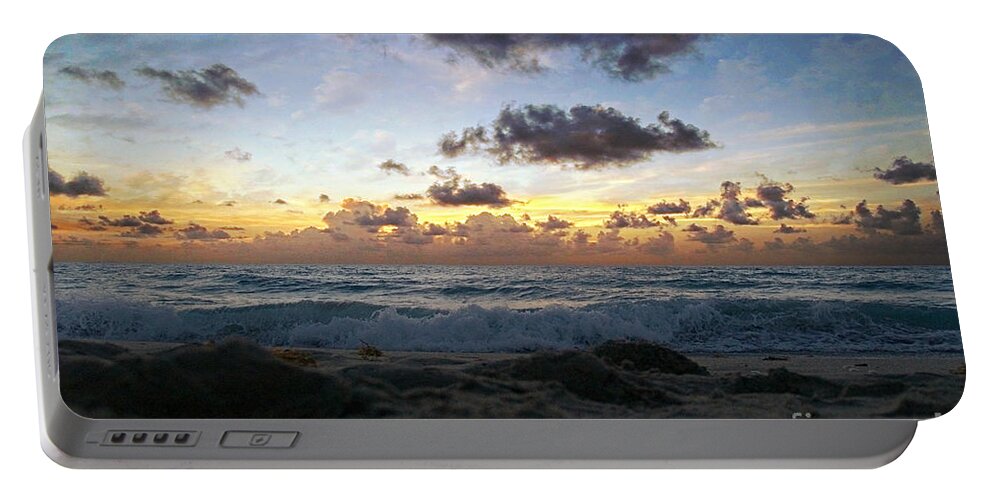 Shoreline Portable Battery Charger featuring the photograph Dawn of a New Day 141A by Ricardos Creations