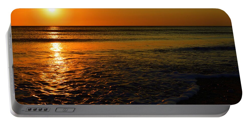 Ocean Portable Battery Charger featuring the photograph Dawn over the Atlantic by Dianne Cowen Cape Cod Photography