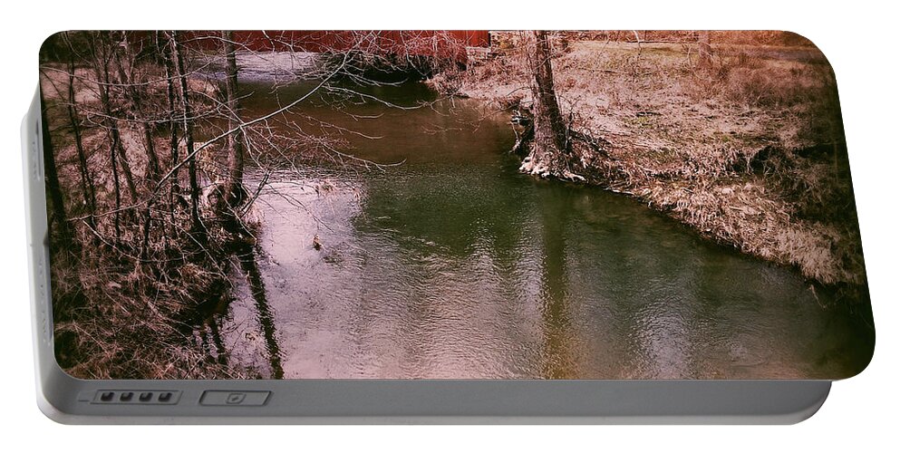 Covered Bridge Portable Battery Charger featuring the photograph Days Gone By by Kevyn Bashore