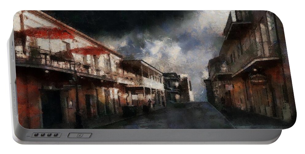 Landscape Portable Battery Charger featuring the painting Dead End by RC DeWinter