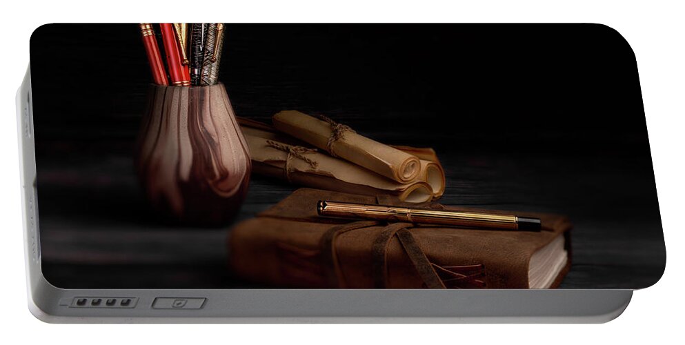 Eversharp Portable Battery Charger featuring the photograph Dear Diary by Tom Mc Nemar