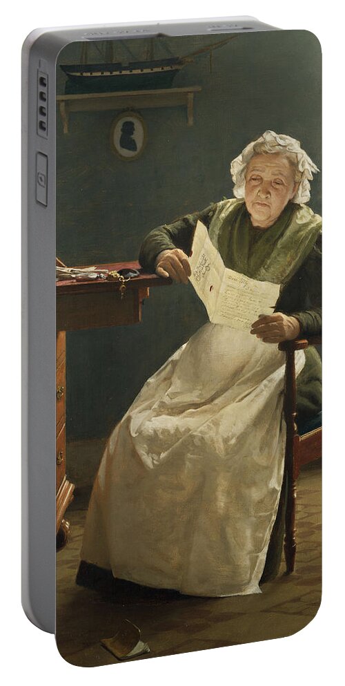 Dear Polly Portable Battery Charger featuring the painting Dear Polly by Seymour Joseph Guy