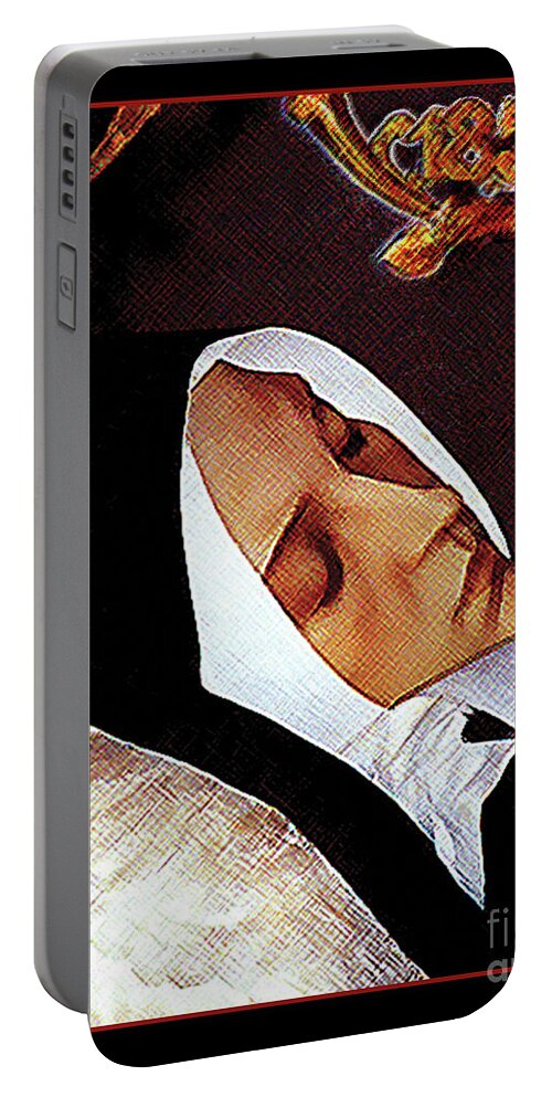 Death Of St. Bernadette Portable Battery Charger featuring the painting Death of St. Bernadette - DPDOB2 by Dan Paulos