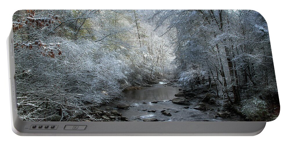 Winter Scene Portable Battery Charger featuring the photograph December by Mike Eingle