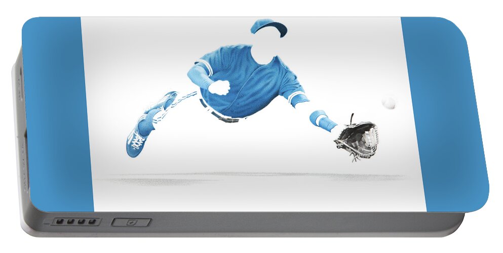 Baseball Portable Battery Charger featuring the drawing Dedication by Stirring Images