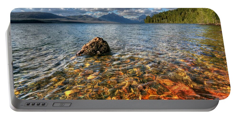 Colored Rocks Portable Battery Charger featuring the photograph Deep Shallows by David Andersen