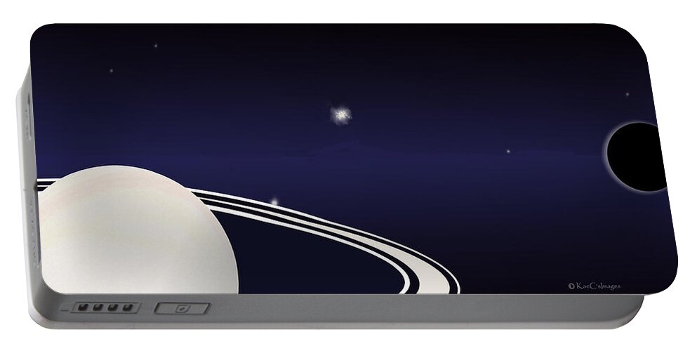 Digital Art Portable Battery Charger featuring the digital art Deep Space #1 by Kae Cheatham