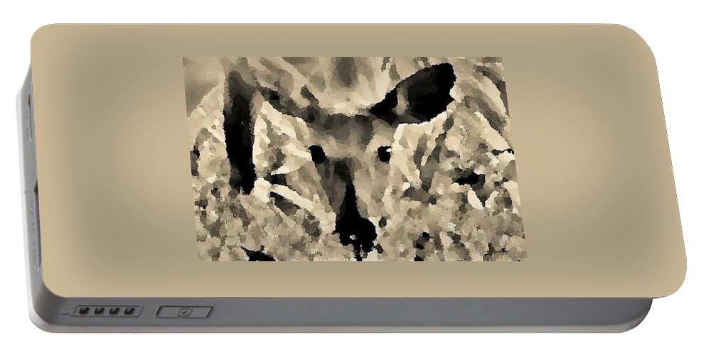 Deer Portable Battery Charger featuring the photograph Startled Deer by Kim Bemis