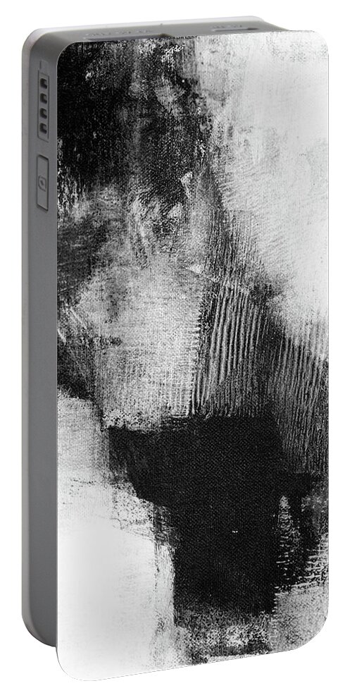 Abstract Portable Battery Charger featuring the painting Delve 3 by Janine Aykens