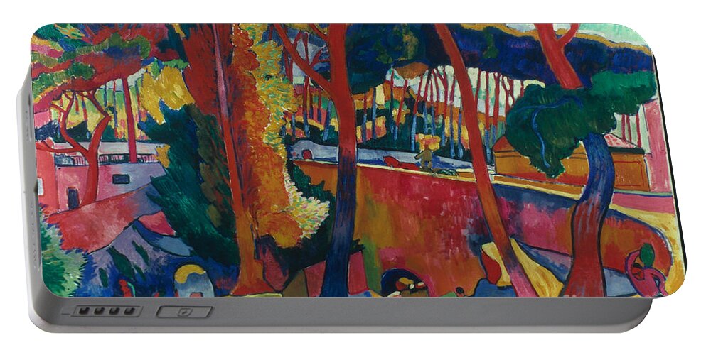 1906 Portable Battery Charger featuring the painting L'estaque by Derain