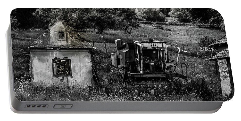 Derelict Portable Battery Charger featuring the photograph Derelict Farm, Transylvania by Perry Rodriguez
