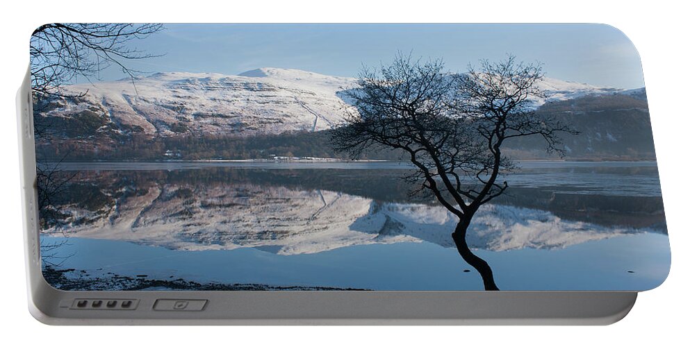 Landscape Portable Battery Charger featuring the photograph Derwentwater Tree View by Pete Walkden