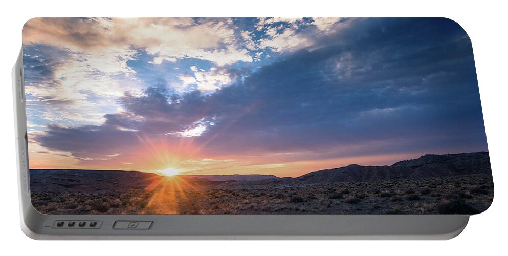 Sunrise Portable Battery Charger featuring the photograph Desert Dawn by Jody Partin