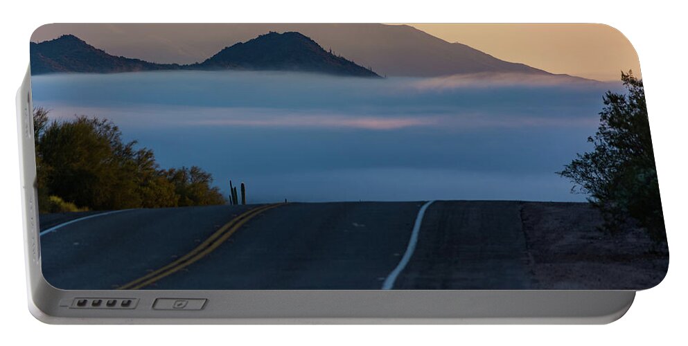 Desert Portable Battery Charger featuring the photograph Desert Inversion Highway by Douglas Killourie