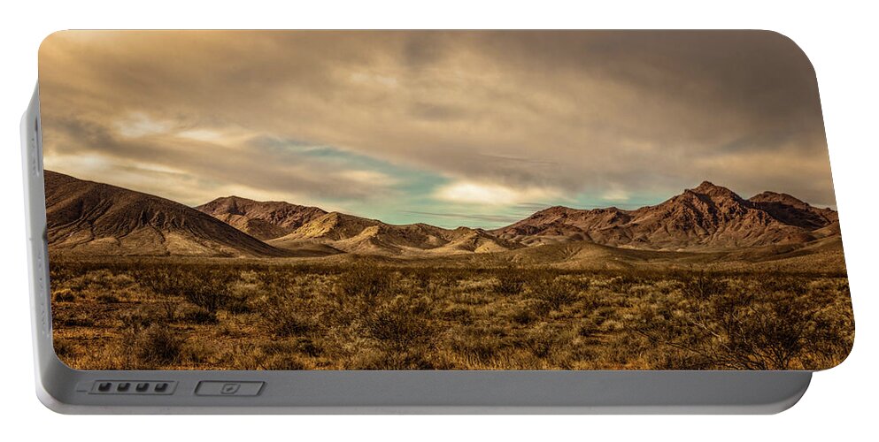 California Portable Battery Charger featuring the photograph Desert Mountains by Peter Tellone