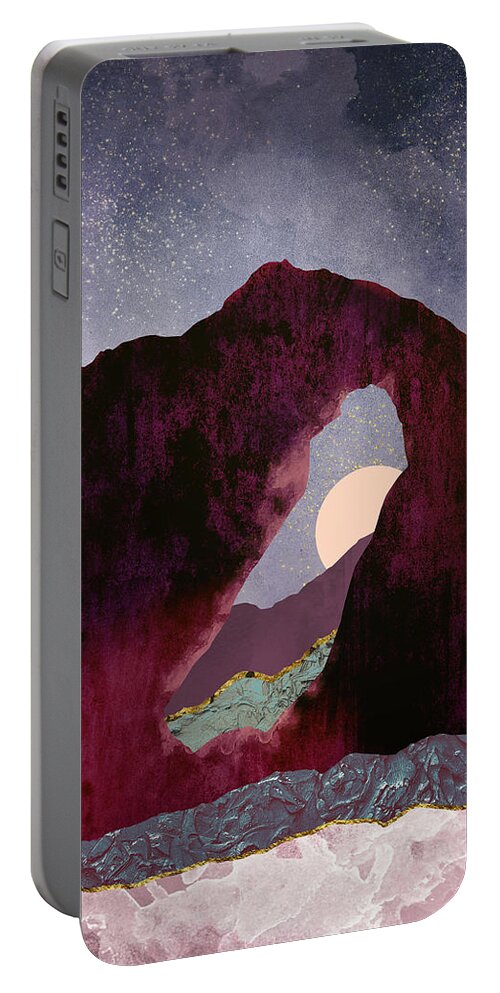 Desert Portable Battery Charger featuring the digital art Desert Perspective by Spacefrog Designs