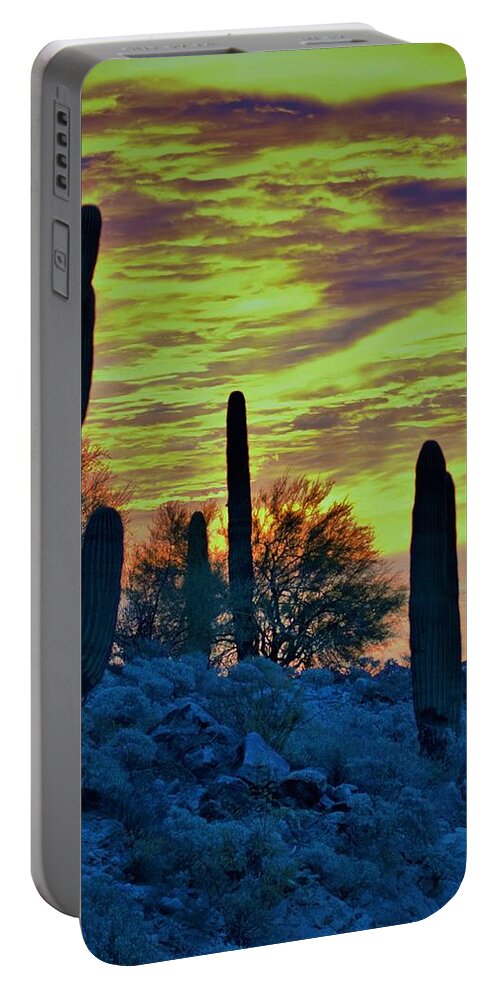 Desert Portable Battery Charger featuring the photograph Desert Sunrise II by Mark Mitchell