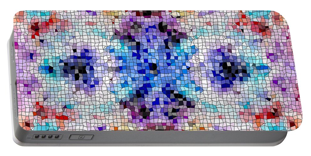 Mosaic Portable Battery Charger featuring the digital art Design 104 by Lucie Dumas