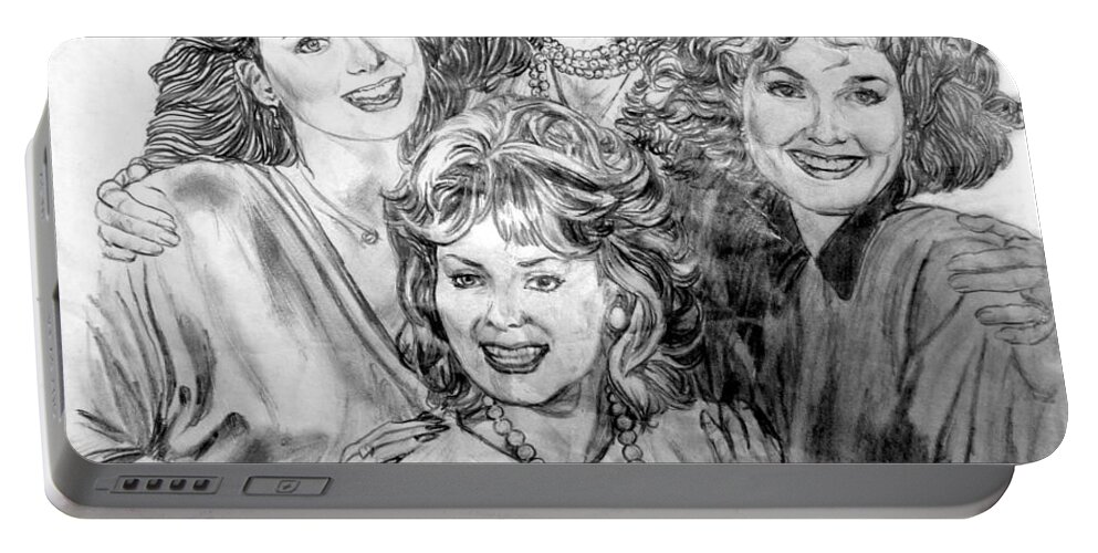 Delta Burke Portable Battery Charger featuring the drawing Designing Women by Bryan Bustard