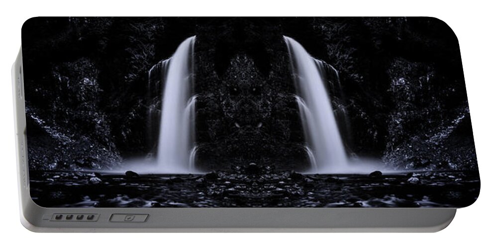 Mountain Portable Battery Charger featuring the digital art Devil Falls by Pelo Blanco Photo