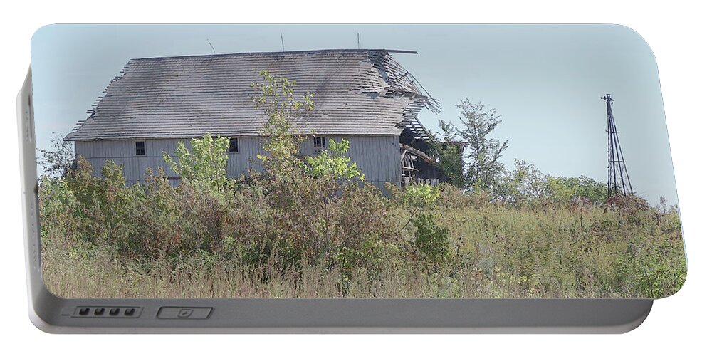 Barn Portable Battery Charger featuring the photograph Dilapidated by Ann Horn