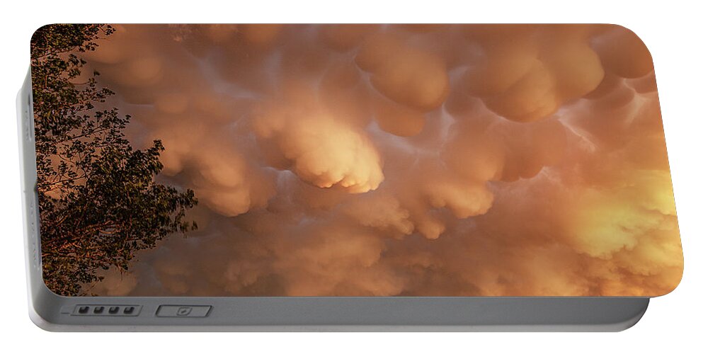 Weather Portable Battery Charger featuring the photograph Dimmit Storm Mammatus by Scott Cordell