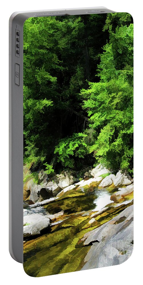 Water Portable Battery Charger featuring the digital art Dip Your Feet by Xine Segalas