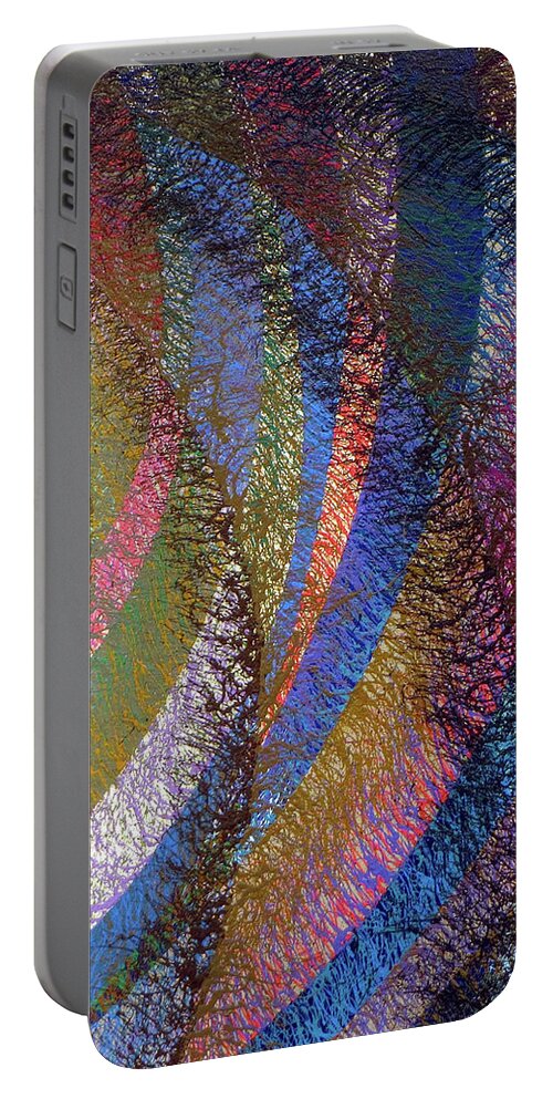 Color Portable Battery Charger featuring the painting Dipole Number One B by Stephen Mauldin