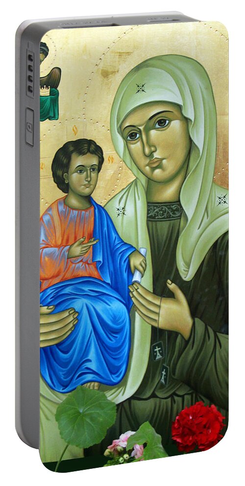 Baby Jesus Portable Battery Charger featuring the photograph Discalced Carmelite Painting by Munir Alawi