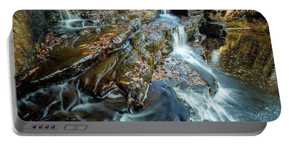Landscape Portable Battery Charger featuring the photograph Dismal Creek Falls #2 by Joe Shrader
