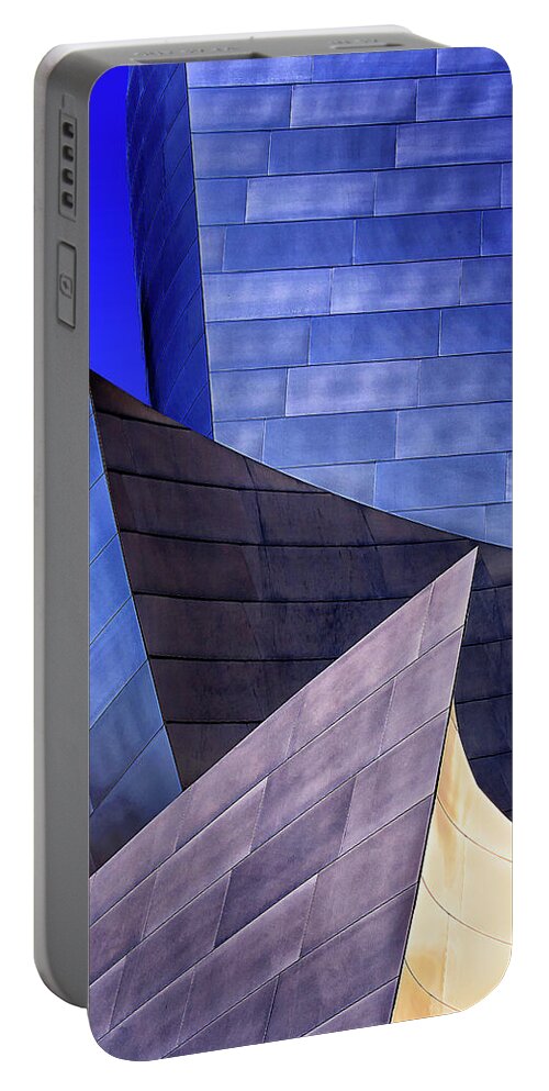Endre Portable Battery Charger featuring the photograph Disney Hall Abstract by Endre Balogh