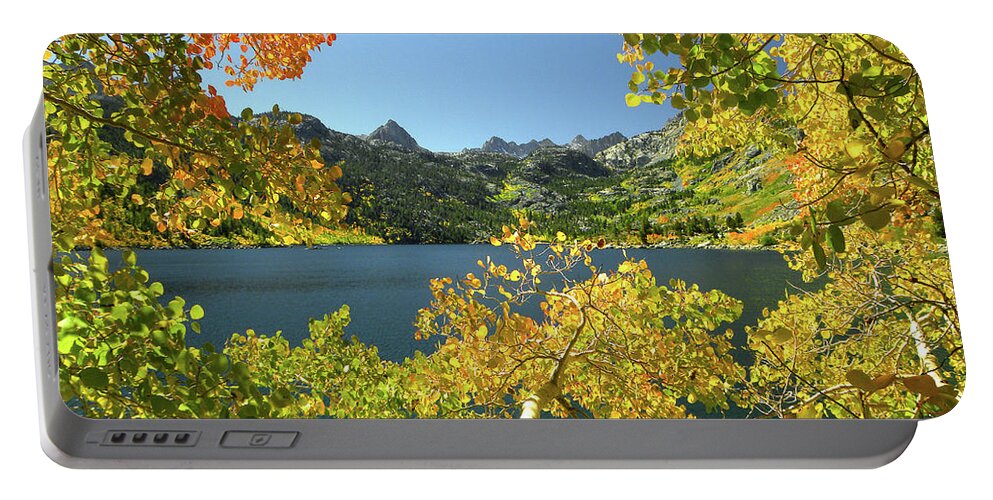Dm6486 Portable Battery Charger featuring the photograph DM6486 Lake Sabrina in Autumn by Ed Cooper Photography