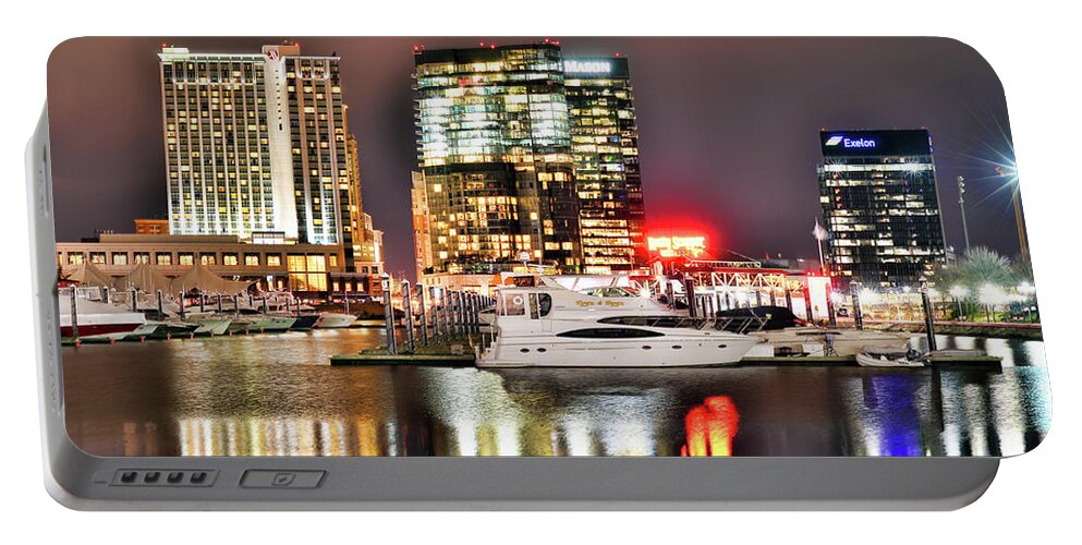 Baltimore Portable Battery Charger featuring the photograph Docked by the Harbor by La Dolce Vita
