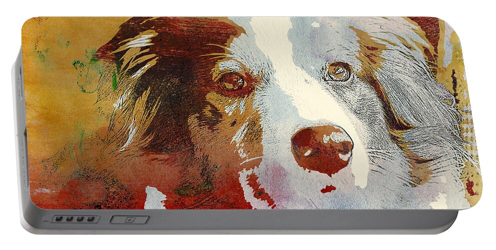 Photo Portable Battery Charger featuring the photograph Dog Portrait by Jutta Maria Pusl