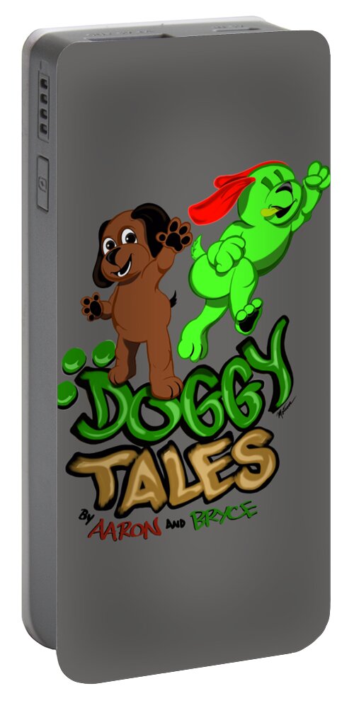 Children Portable Battery Charger featuring the digital art Doggie Tales by Demitrius Motion Bullock