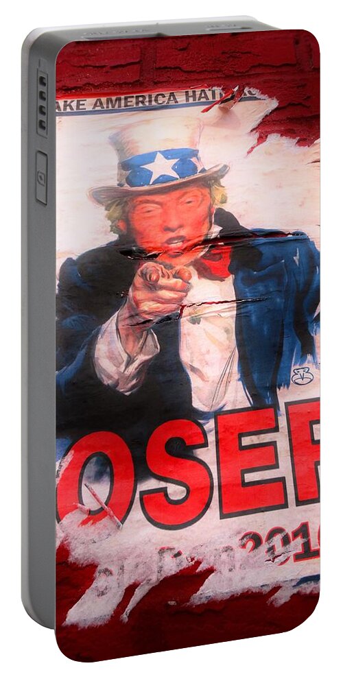 Donald Trump Portable Battery Charger featuring the photograph Donald Trump Loser or Winner by Funkpix Photo Hunter