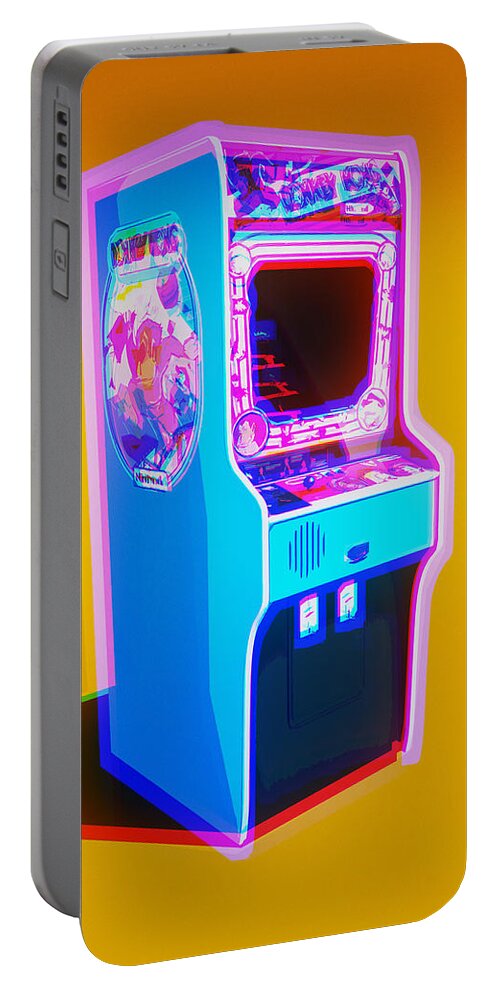 Arcade Portable Battery Charger featuring the painting Donkey Kong - 1981 Arcade Machine by Andrew Jones