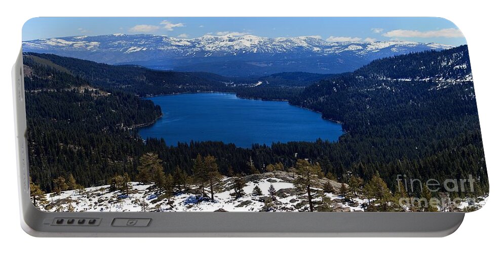 Donner Portable Battery Charger featuring the photograph Donner Lake by Thomas Marchessault