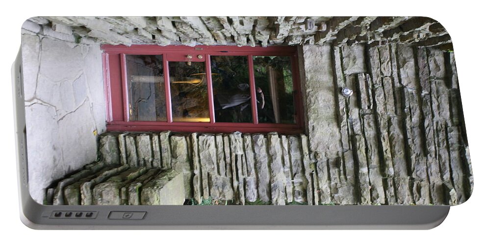 Falling Water Portable Battery Charger featuring the photograph Door Fallingwater by Chuck Kuhn
