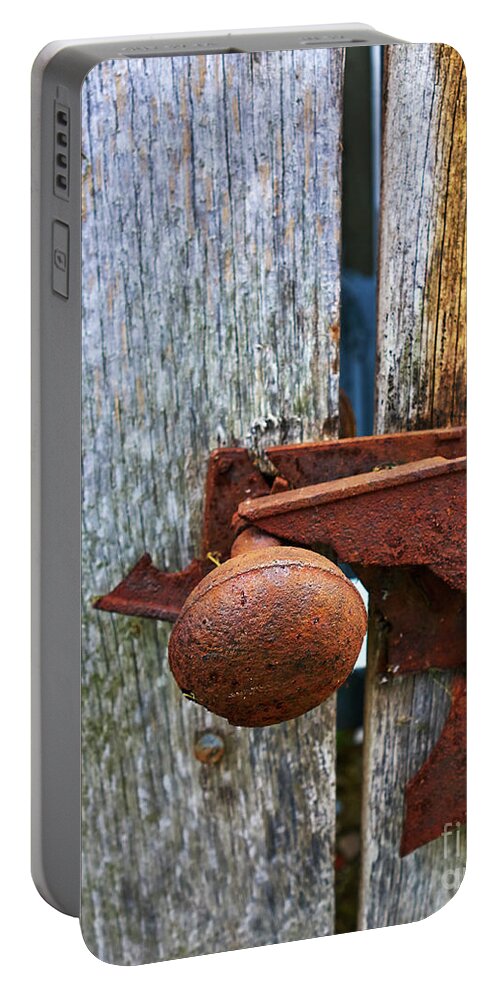 Door Knob Portable Battery Charger featuring the photograph Door Knob by Steve Ondrus