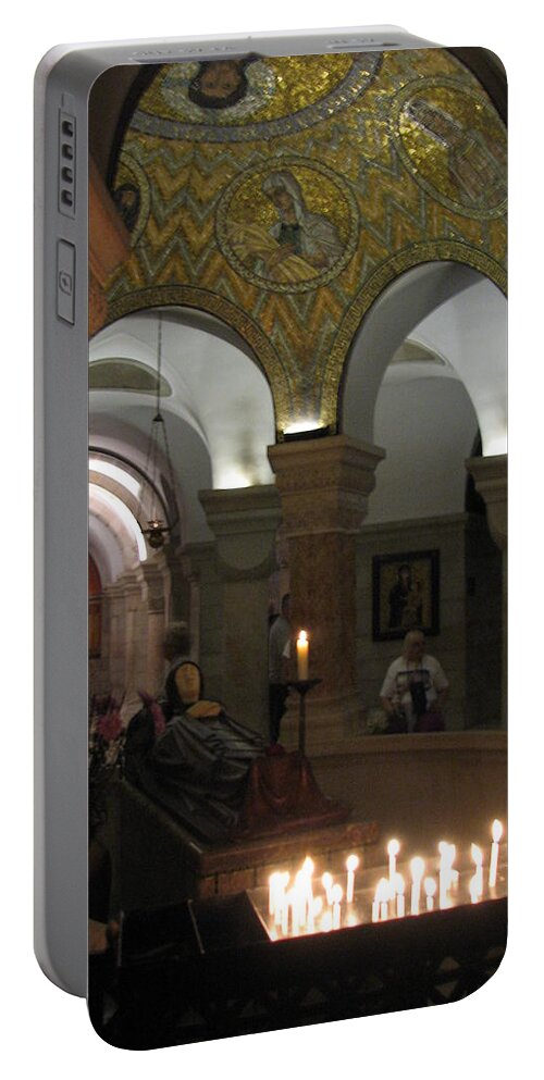 Israel Portable Battery Charger featuring the photograph Dormition Abbey 2 by Sandra Bourret